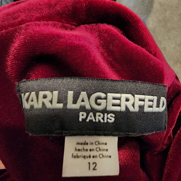 Karl Lagerfeld Paris Size 12 Red Sleeveless Dress - Picture 5 of 8
